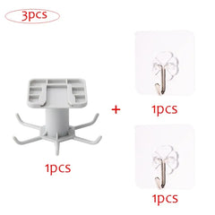 Kitchen Rotary Hook Wall Mounted Storage Rack